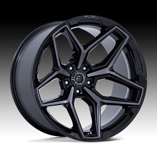 Fuel Flux FC854BT 5-Lug Brushed Black Gray Tint Custom Truck Wheels 1